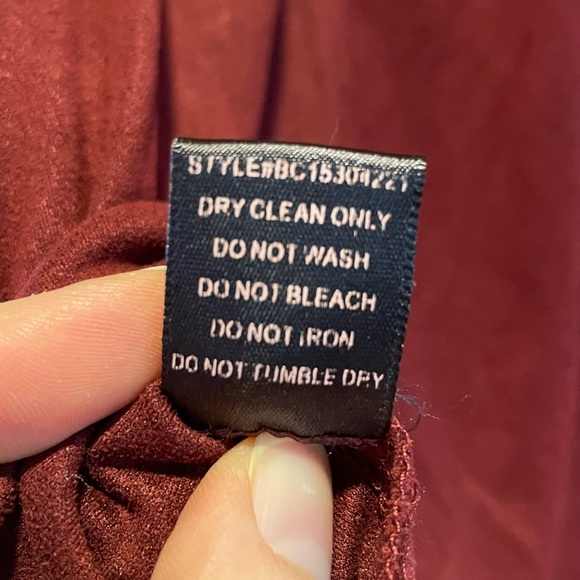 LA Hearts, maroon embroidered crop top, L - Picture 4 of 5